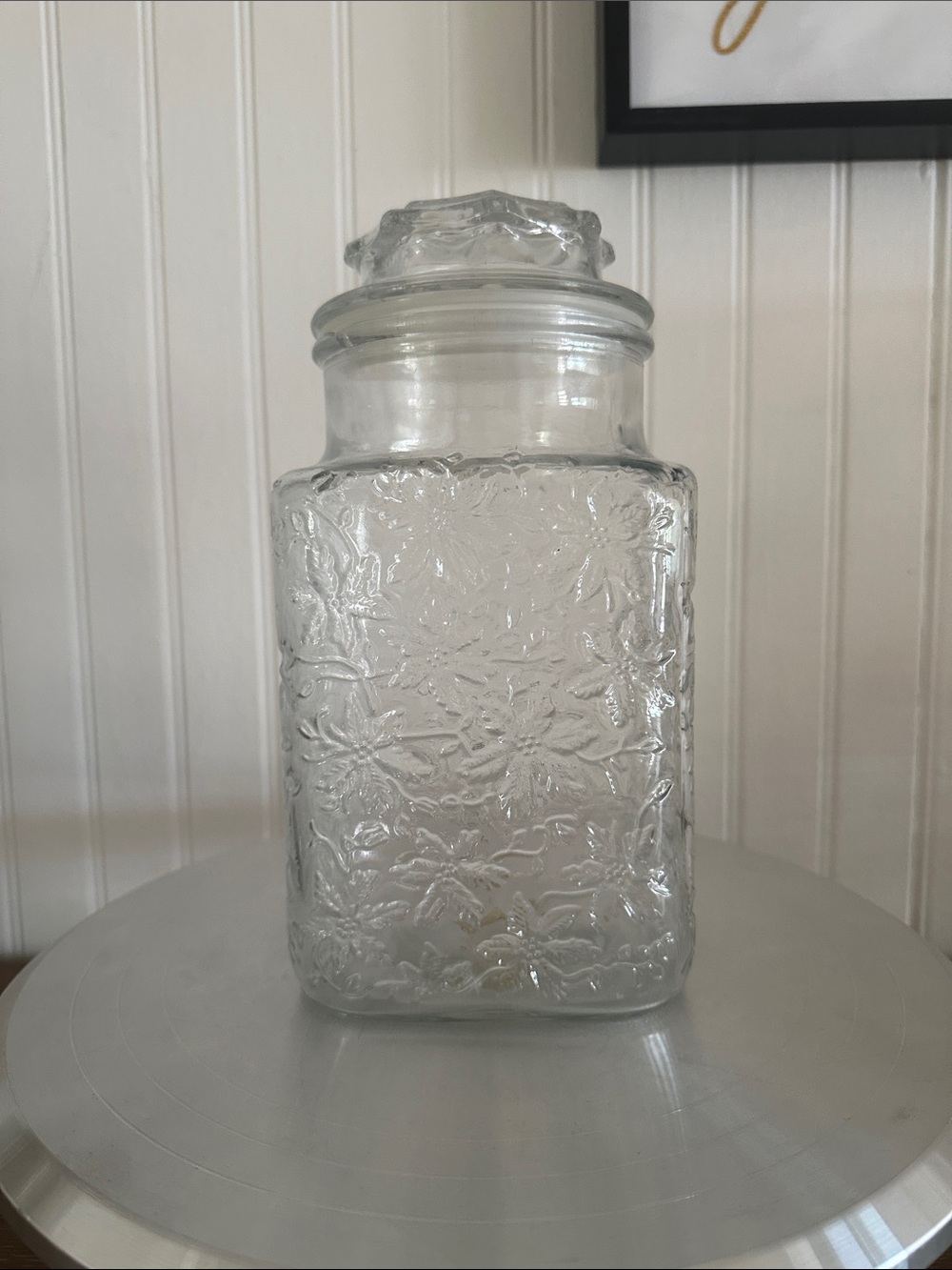 Vintage Princess House Fantasia Collection Glass Canister with Lid